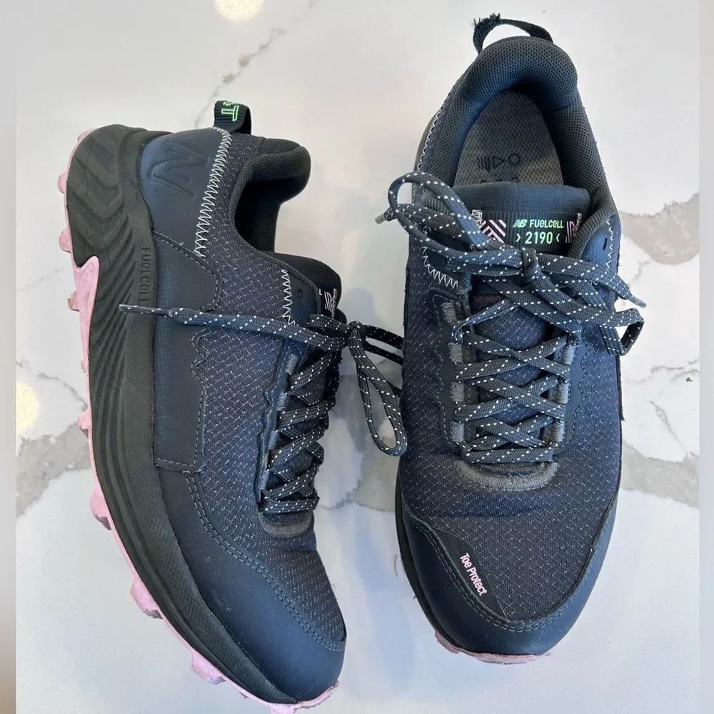 New Balance Gray Pink Fuel Cell Tennis Shoes